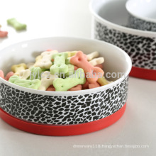 silicone base ceramic pet bowl